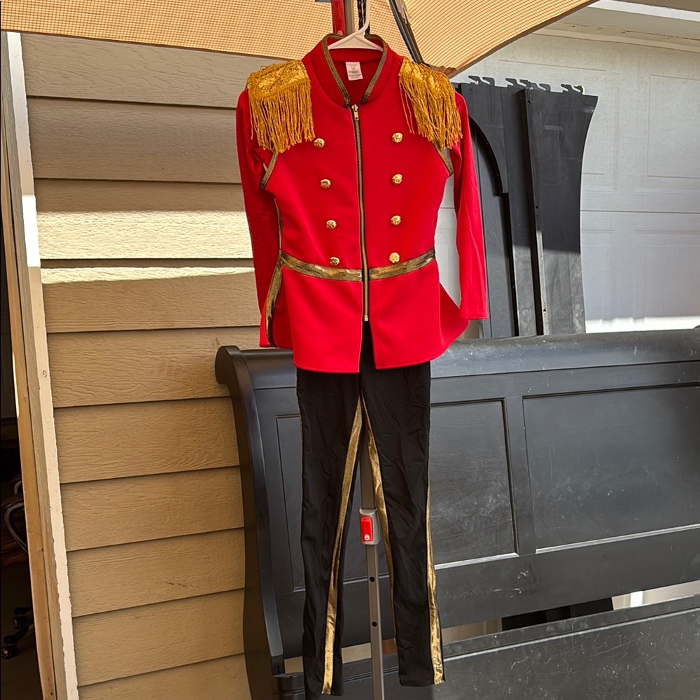 Weissman Red and Gold Kids Dance Costume